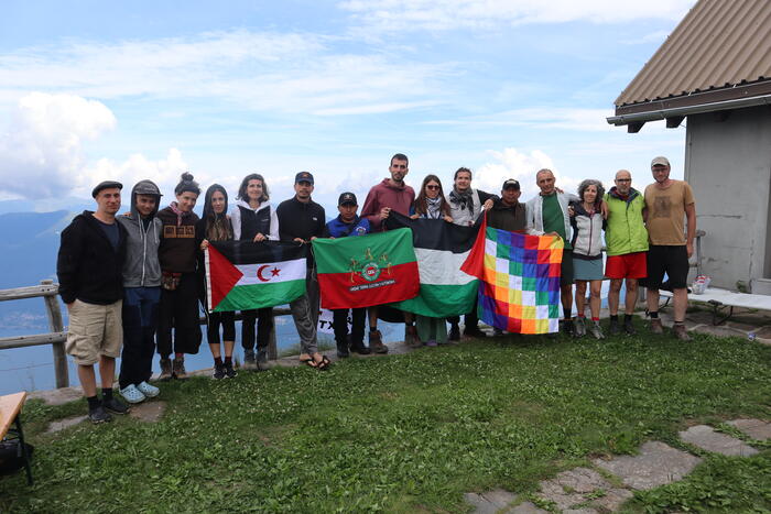 Treffen auf 1800 m ü.M. in der Al Legn-Hütte oberhalb von Brissago im Tessin